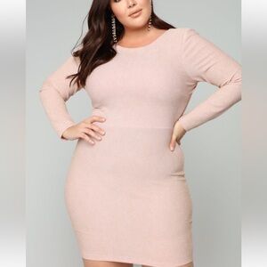 Fashion Nova Shimmering Blush Pink Party Dress 2x